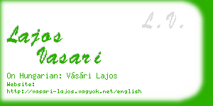 lajos vasari business card