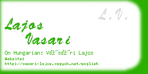 lajos vasari business card